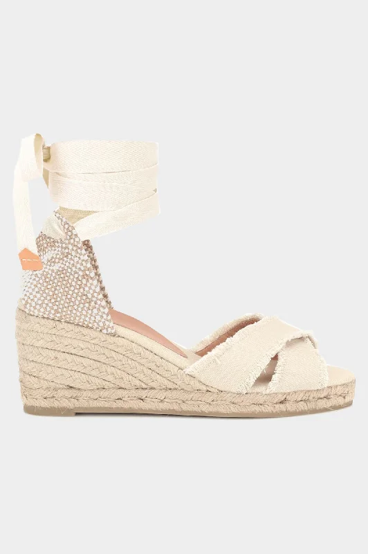 Bluma Canvas Wedge Espadrilles | Ivory