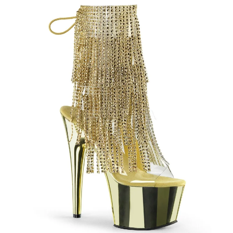 Clear-Gold/Gold Chrome (Rhinestone Fringe)