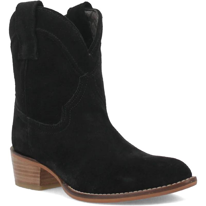 Online Exclusive | Dingo | Tumbleweed Suede Leather Bootie in Black **PREORDER