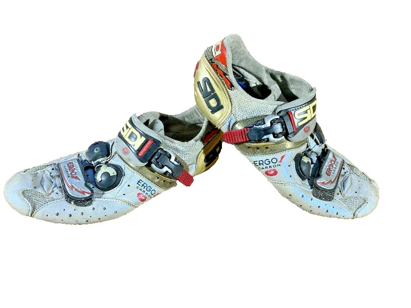 SIDI Ergo Carbon Road Cycling Shoes Clipless Biking Boots Size EU42.5 US7