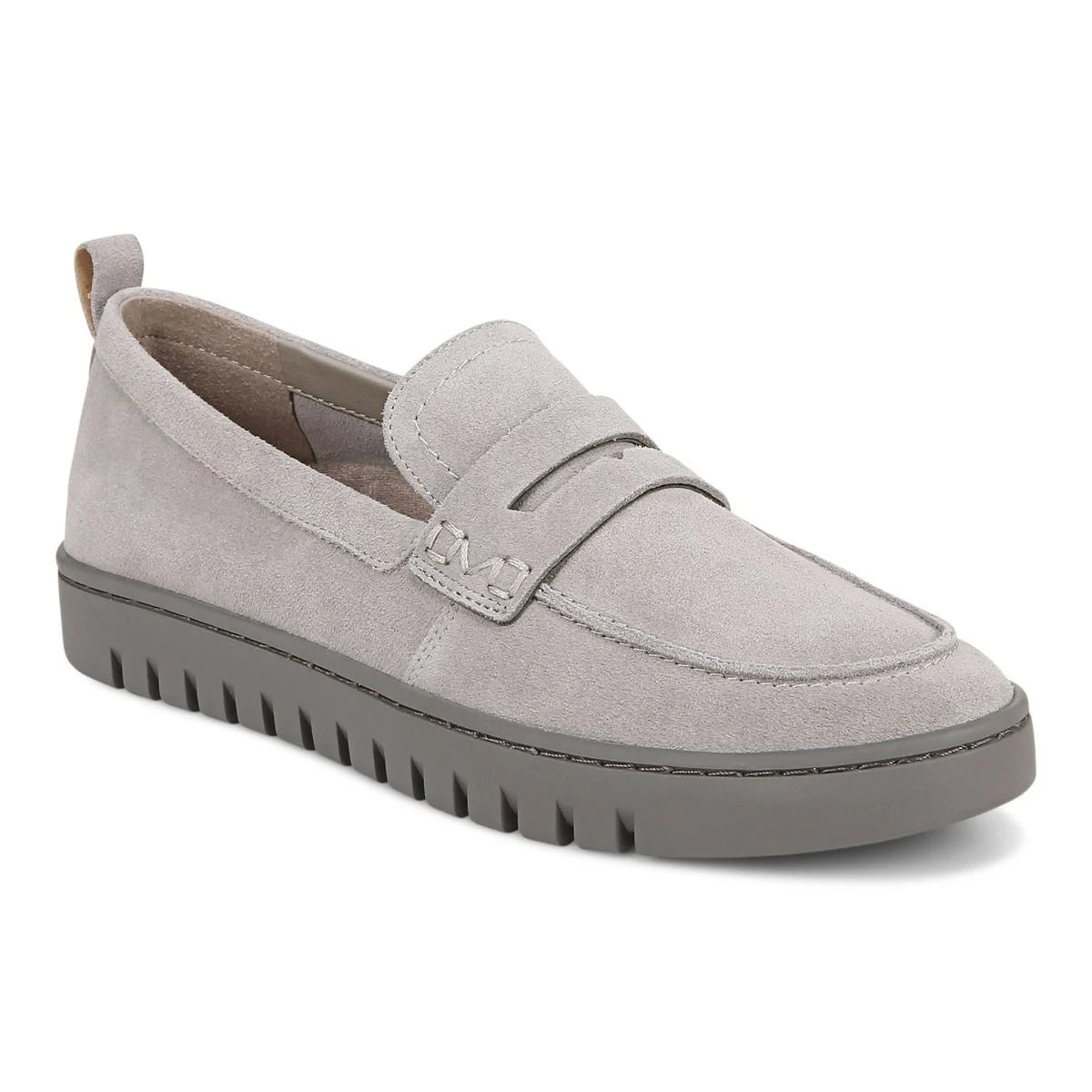 Vionic Uptown Loafer Light Grey Suede Women's