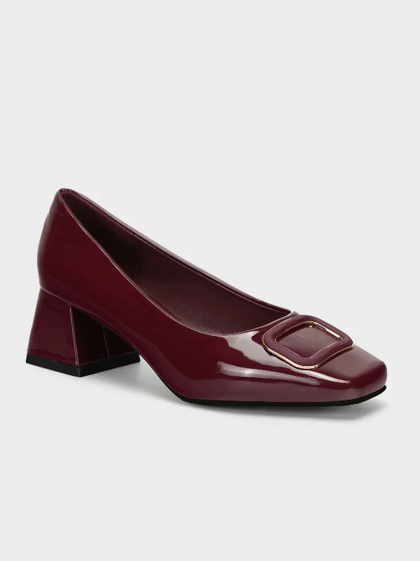 Women's "AWILDA" Square Toe Block Heel Courts