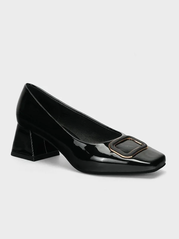 Women's "AWILDA" Square Toe Block Heel Courts