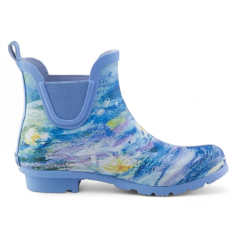 Women's Chelsea Rain Boot In Monet Waterlillies