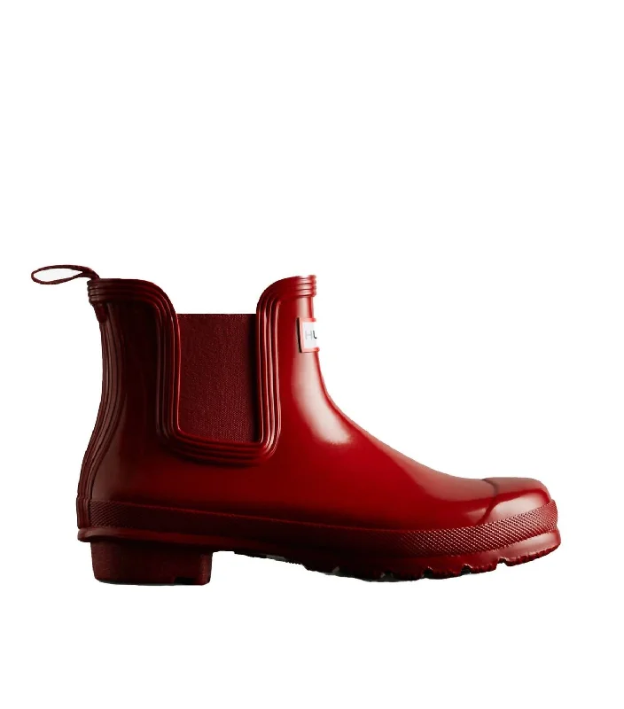 Women's Original Gloss Chelsea Boots In Military Red