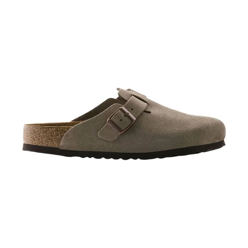 Birkenstock Boston Soft Footbed - Suede Taupe