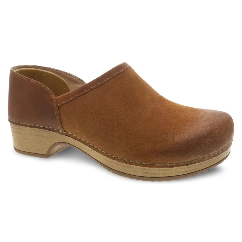 Dansko Brenna Tan Burnished Suede Clog (Women's)