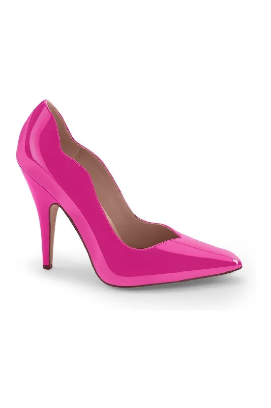 V-Shaped Topline Cute Scalloped Detailed Pump